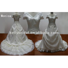 New Designers Caps Sleeve Wedding Dresses Real Sample Bridal Dress From Wedding Manufacturer Wholesale